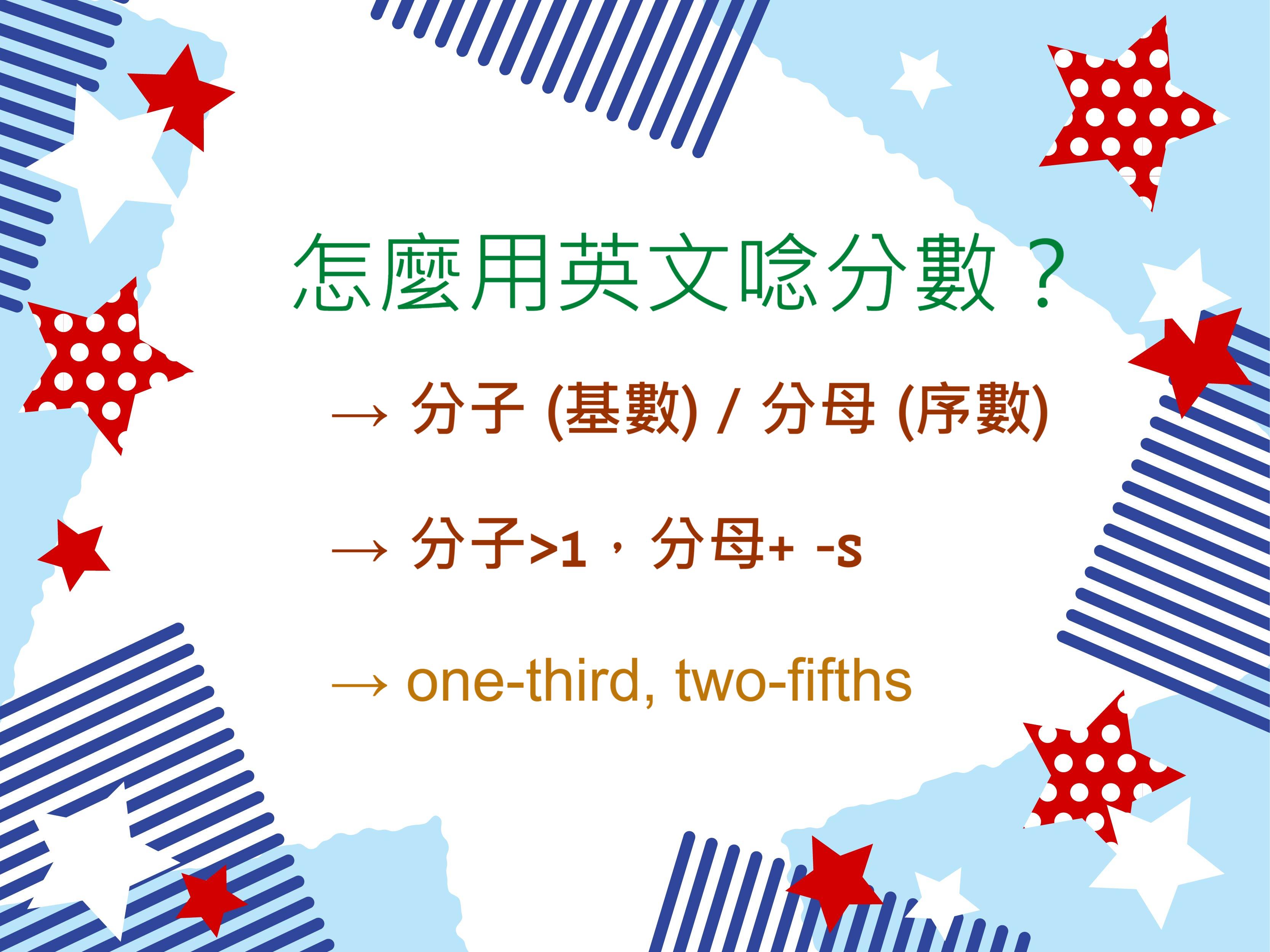 分數的唸法|如何用英文表達幾分之幾呢？ - 高效英語速學網