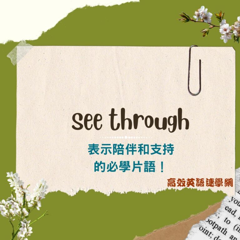 see through用法