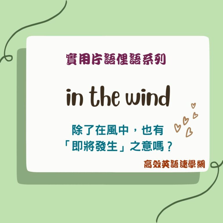 in the wind用法